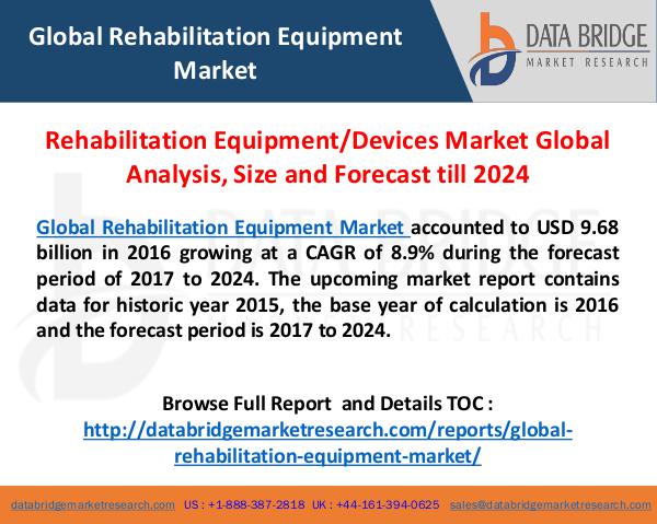 Global Rehabilitation Equipment Market 2018 Outlook Global Rehabilitation Equipment Market