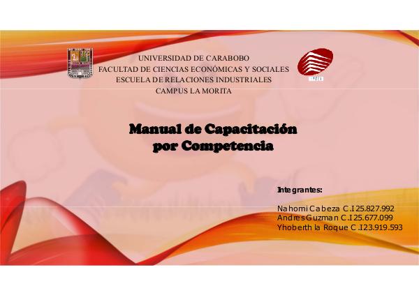 Manual de Capacitación por Competencia MANUAL DE CAPACITACION POR COMPETENCIA 01 03 2020