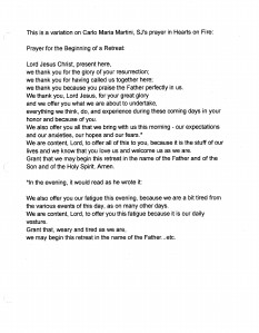 Prayer for the Beginning of a Retreat