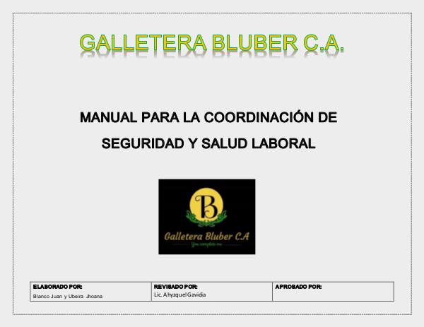 MANUAL PARA LA COORDINACIÓN DE SEGURIDAD Y SALUD LABORAL MANUAL, GALLETERA BLUBER X (1)