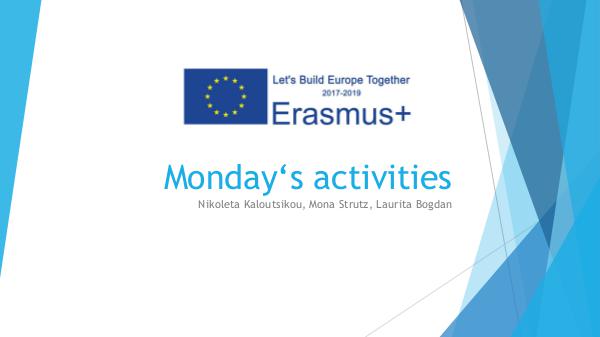 Monday's activities at Austria erasmusMondayactivities