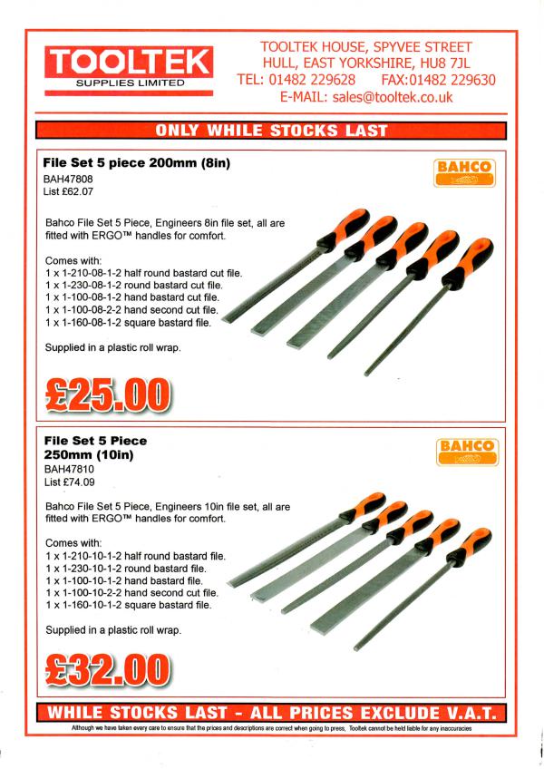 Tooltek Promotions Bahco File Sets