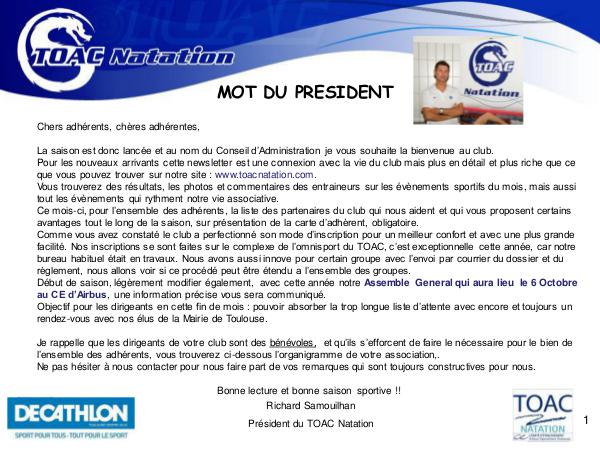 Newsletter TOAC NATATION 2019 1TOAC_29_ 2018-2019