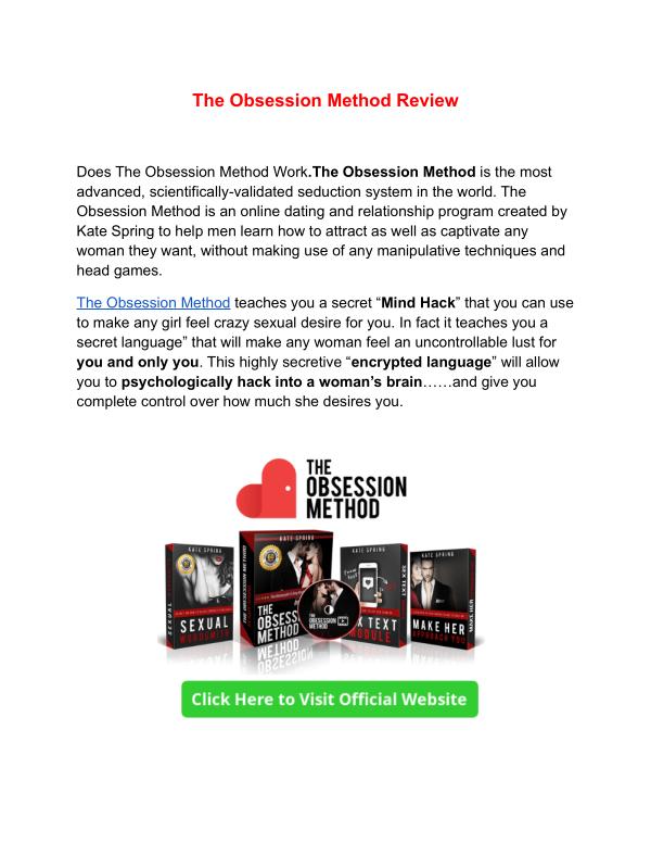 The Obsession Method PDF Ebook Book Download ???
