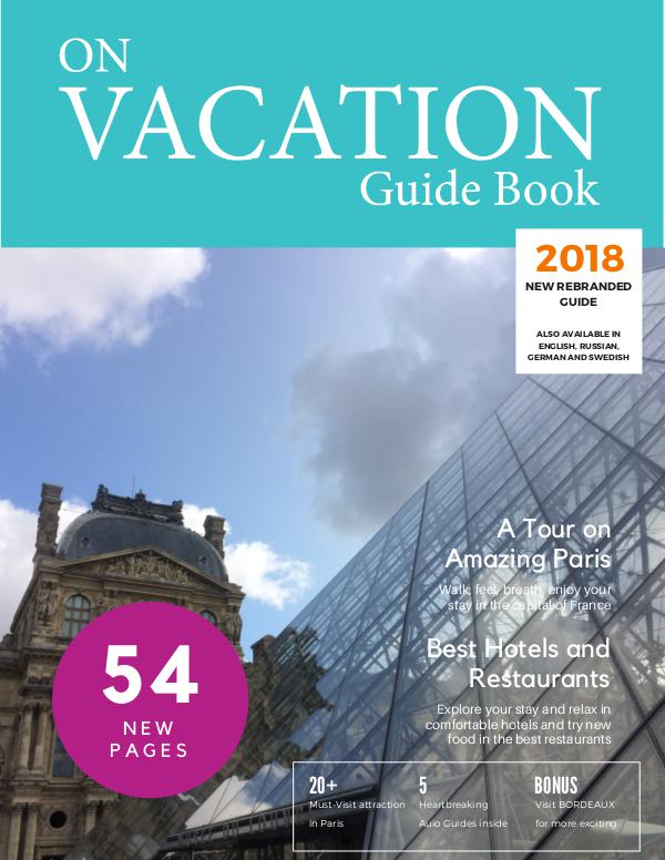 On Vacation Guide Book Paris