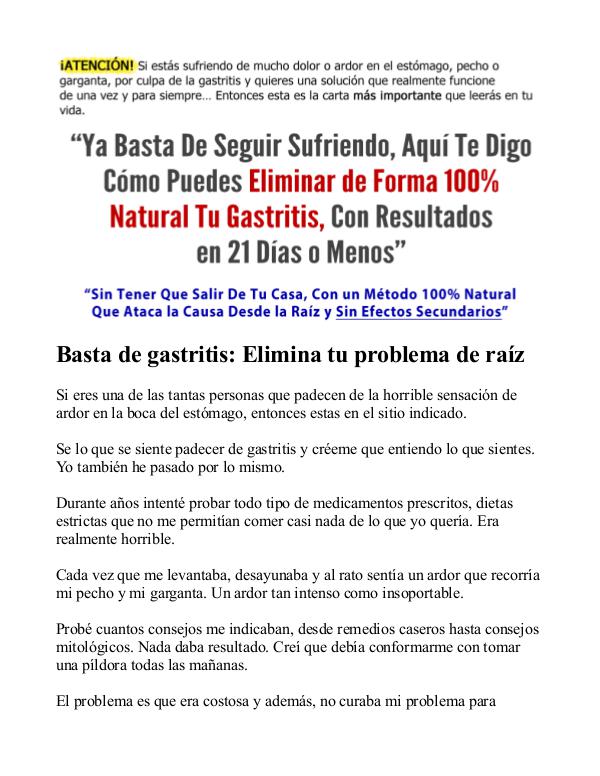 Brenda Anderson: Basta De Gastritis PDF / Libro Descargar Gratis Basta De Gastritis Funciona