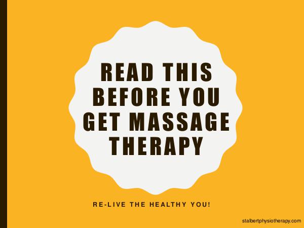 Read This Before You Get Massage Therapy
