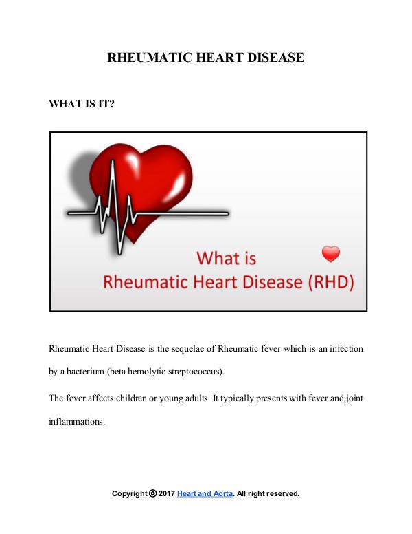 Heart and Aorta RHEUMATIC HEART DISEASE