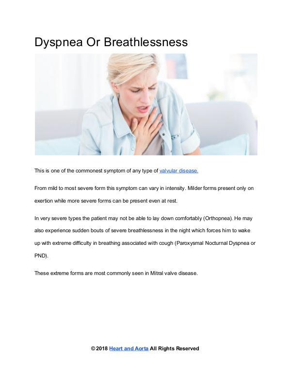 Heart and Aorta ﻿Dyspnea Or Breathlessness