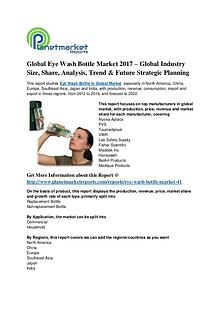 Global Eye Wash Bottle Market 2017- Trend & Future Strategic Planning
