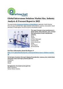 Global Intravenous Solutions Market Industry Analysis & Forecast