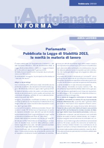 L'Artigianato Informa Febbraio 2013