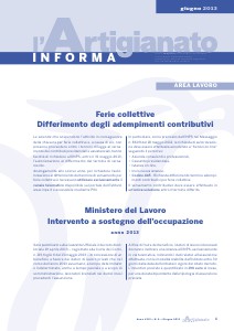 L'Artigianato Informa Giugno 2013