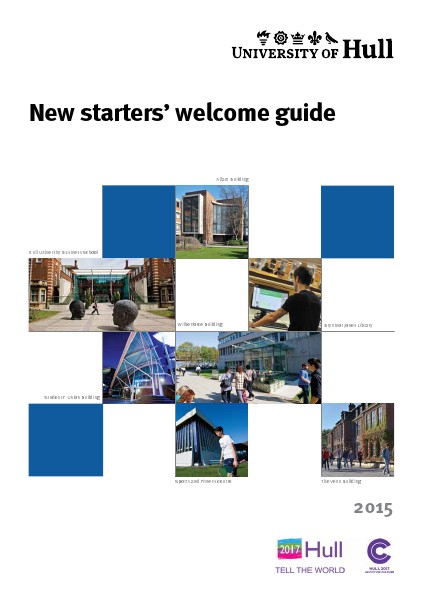 The University of Hull New staff members welcome brochure 2013