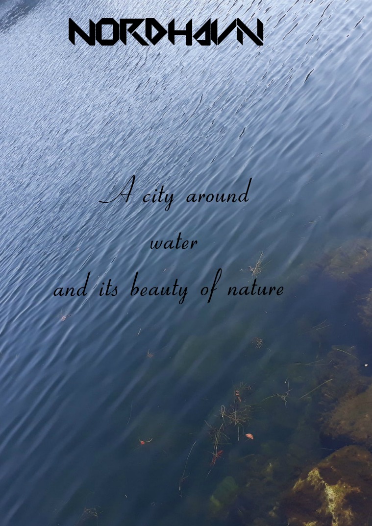 A City around the water and its beauty if nature. A city around the water.
