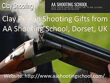 Get Clay pigeon shooting gifts from AA Shooting School, Dorset, UK