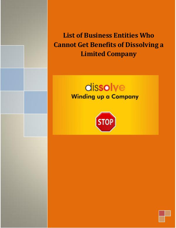 Business Plan - Venture Care List of Business Entities Who Cannot Get Benefit