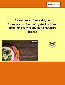 Types of FSSAI Food Handlers License: Basic Registrati - Venture Care