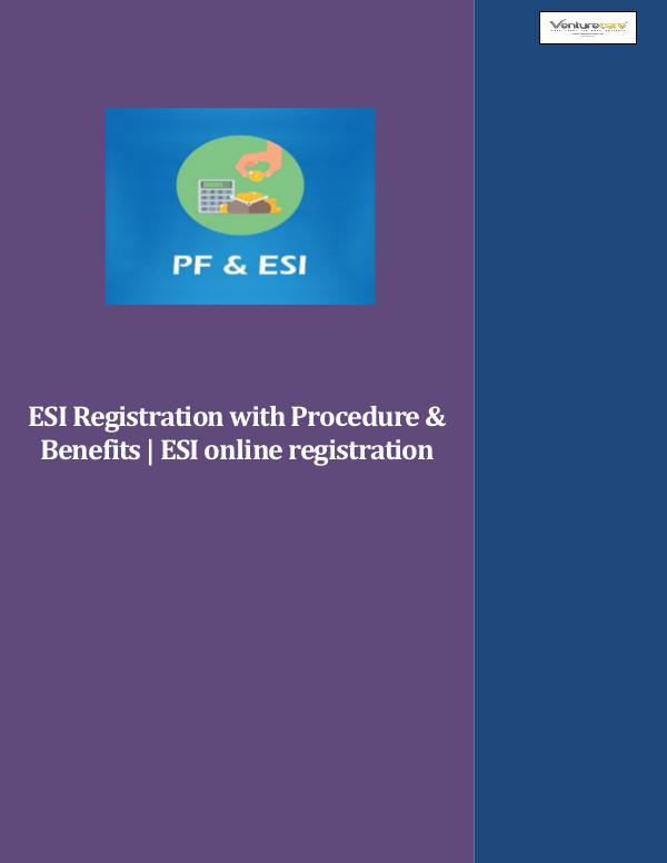 Venture Care -  PF application & esi online Registration Venture Care-ESI Registration with Procedure & Ben