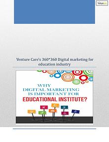 Venture Care's 360 degree digital marketing for Education Industry