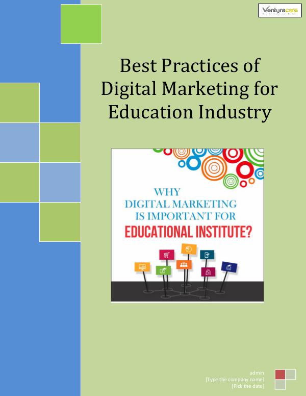 Best Practices of Digital Marketing for Education