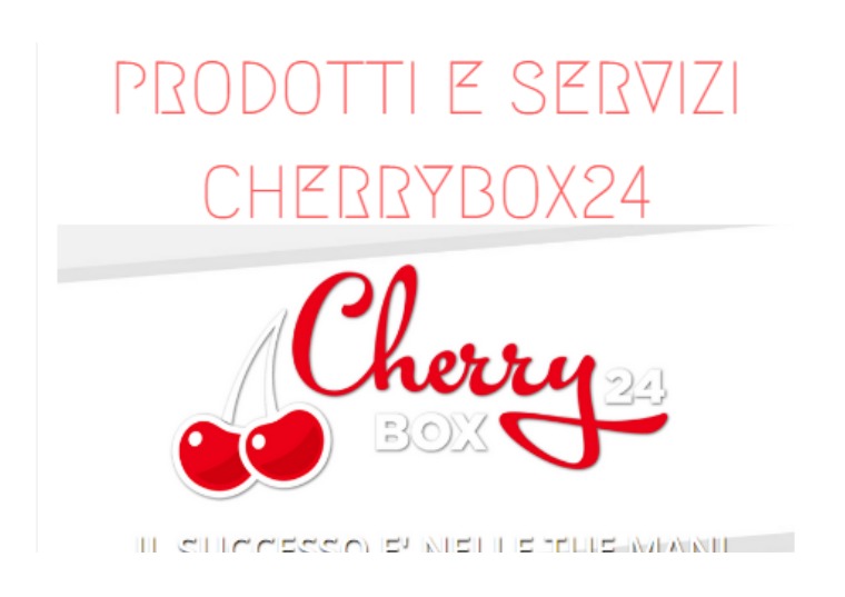 cherrybox24 PRODOTTI E SERVIZI