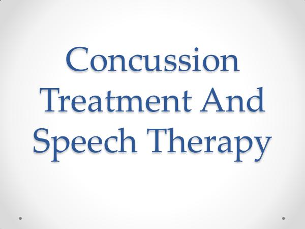 Speech Therapy Concussion Treatment And Speech Therapy