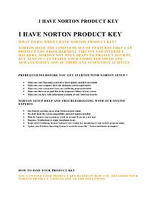 DOWNLOAD NORTON HAVE PRODUCT KEY