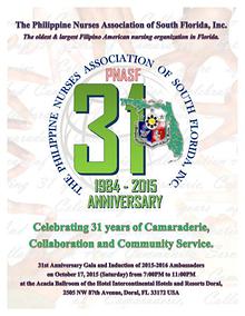 PNASF 31ST Anniversary Gala and Induction of 2015-2016 Ambassadors