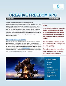Creative Freedom RPG Newsletter Volume 2 Issue 1