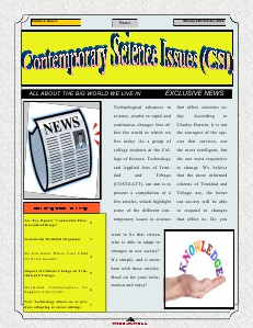 Contemporary Science Issue - Newsletter (Oct 2013)