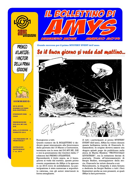 AMys - Bollettino Informativo N.9 Marzo 2014