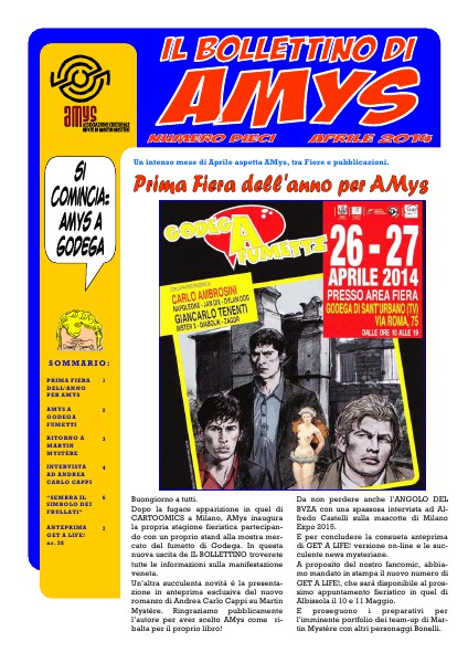 AMys - Bollettino Informativo N.10 Aprile 2014
