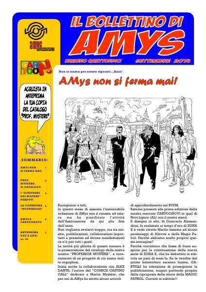 AMys - Bollettino Informativo N.14 Settembre 2014