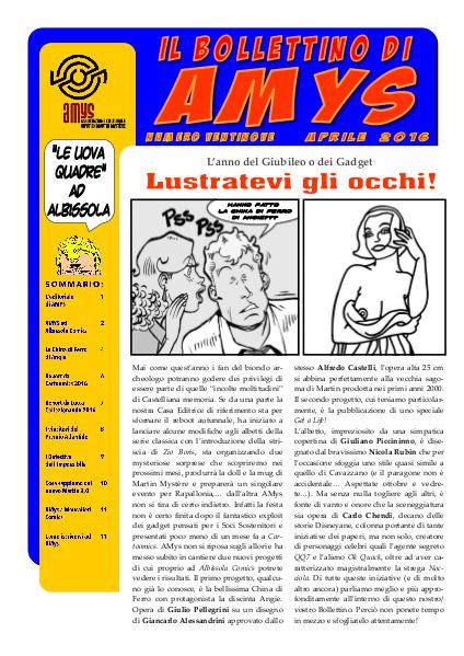AMys - Bollettino Informativo N.29 - Aprile 2016