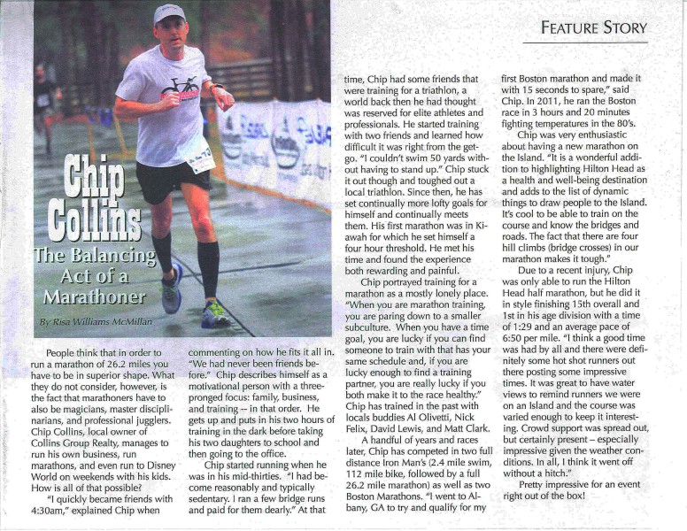 Chip Collins: The Balancing Act of a Marathoner April, 2014