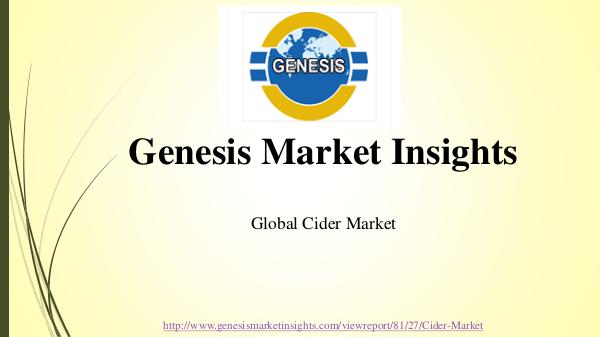 Genesis market Insights | Market Research cider market