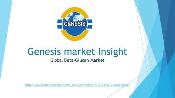 Genesis market Insights | Market Research beta  glucan