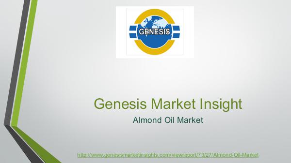 Genesis market Insights | Market Research almond oil