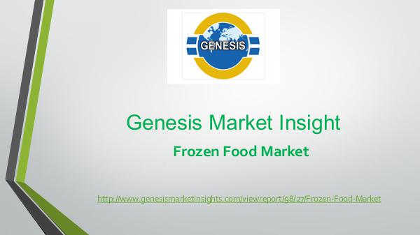 Genesis market Insights | Market Research frozen food market
