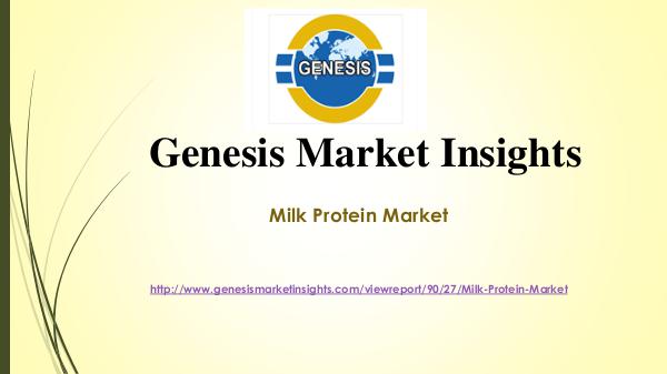 Genesis market Insights | Market Research milk protein