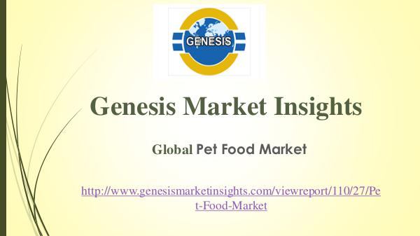 Genesis market Insights | Market Research Pet Food Market