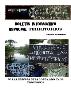 Boletín Informativo Especial: Territorios Mapuexpress Noviembre 2013