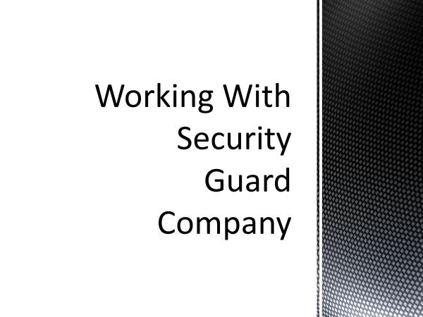 Northern Force Security Working with Security Guard Company