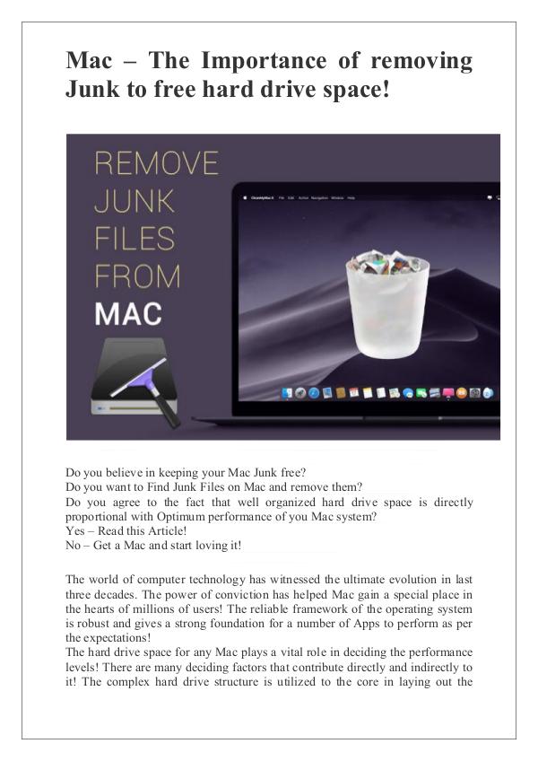 delete junk files on mac for free