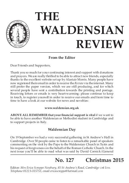 Waldensian Review No 127 Winter 2015