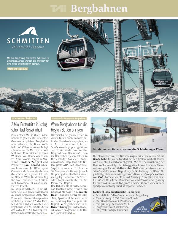 T.A.I. Specials Österreichs Top 40 Bergbahnen 2019