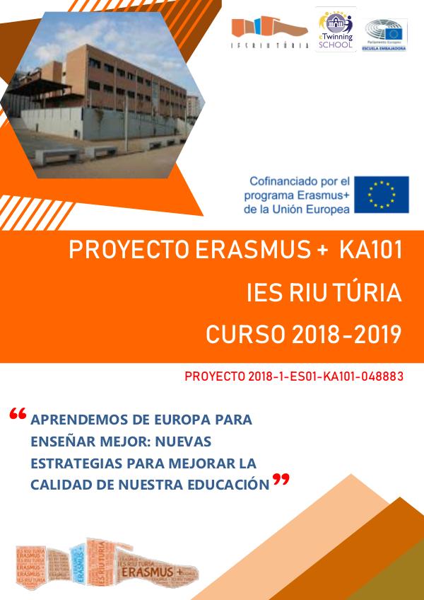 Revista difusión proyecto Erasmus+ KA1 18/19 IES Riu Túria