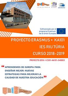 Revista difusión proyecto Erasmus+ KA1 18/19 IES Riu Túria 