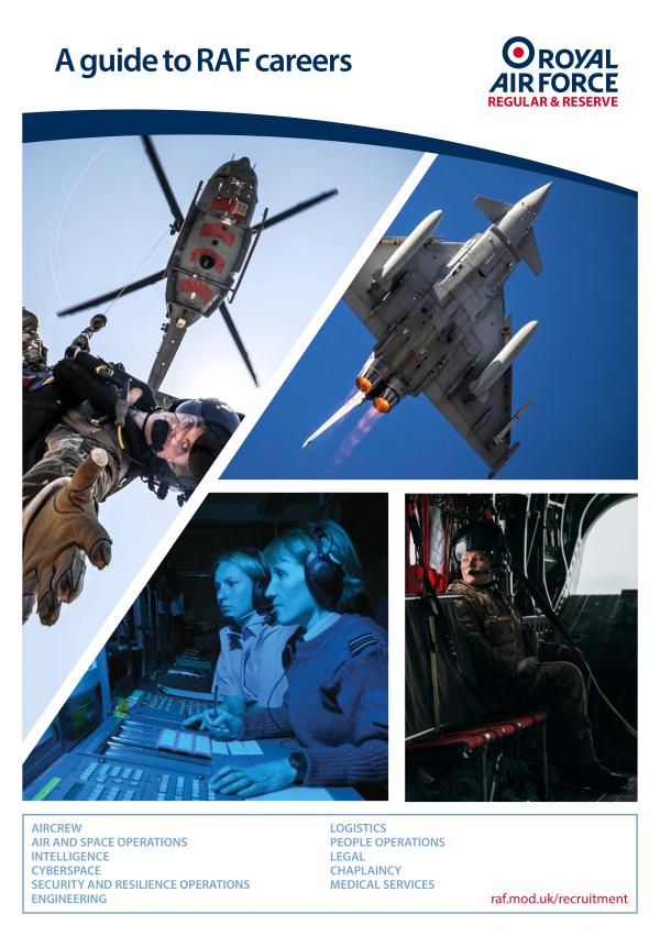 Guide to RAF Careers Leaflet What You Need To Know